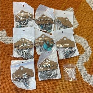 36 piece lot Bohemian earrings silver turquoise pearls new with tag